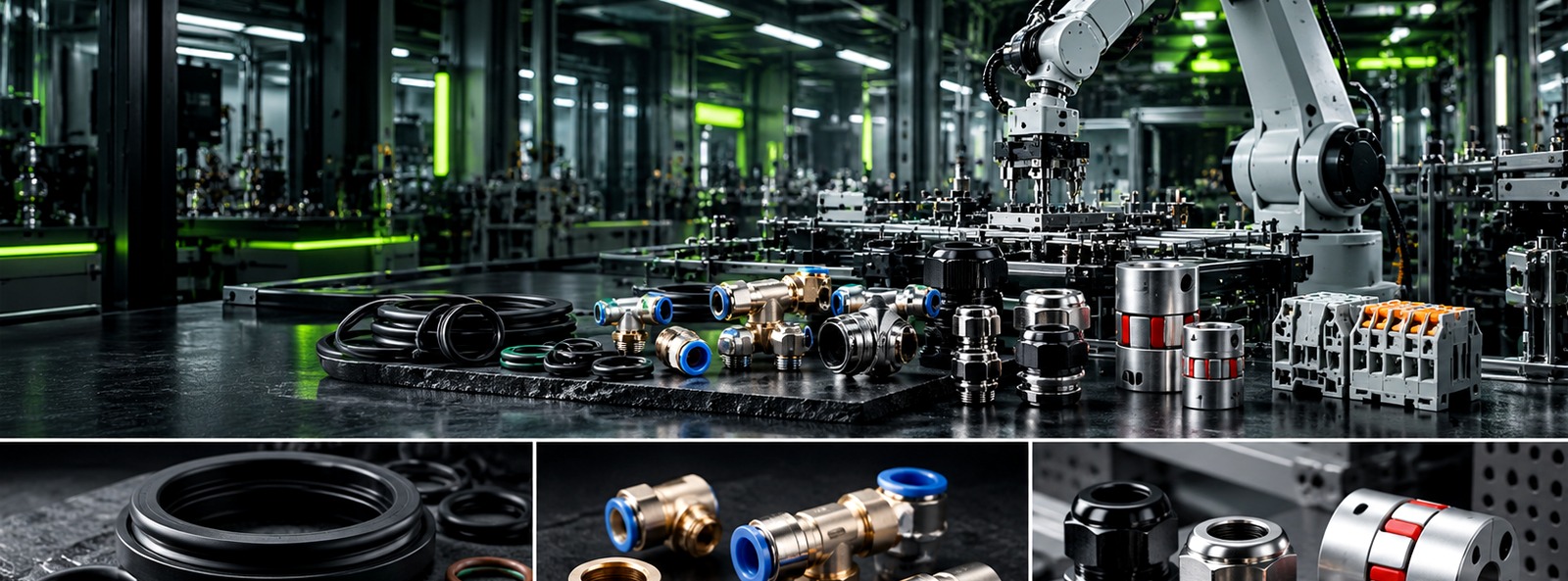 Modern industrial automation factory